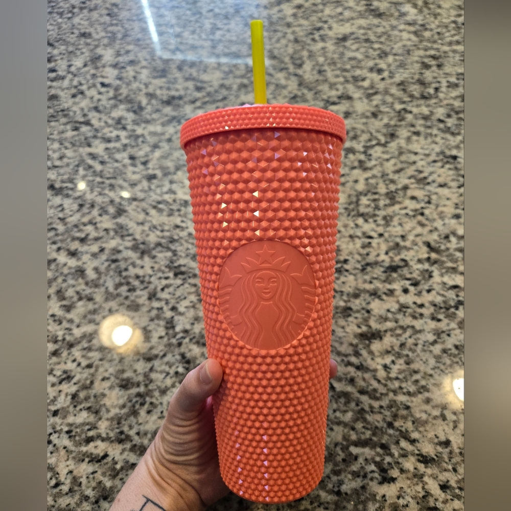 24 oz Venti Cold Cup, Summer 2022 Dragonfruit Coral Pink collection